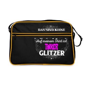 TINKER - Glitzer - Retro Tasche - Schwarz/Gold - Vorne