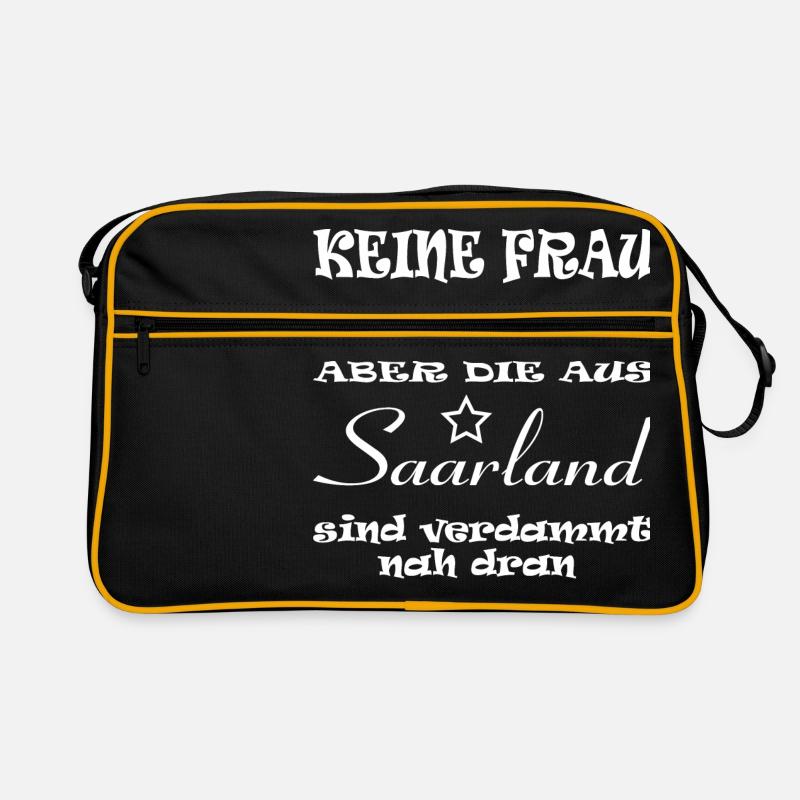 PF Saarland - Retro Tasche - Schwarz/Gold
