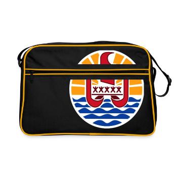 National coat of arms of French Polynesia - Retro Bag - black/gold - Front