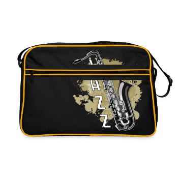 Jazz - Retro Tasche - Schwarz/Gold - Vorne