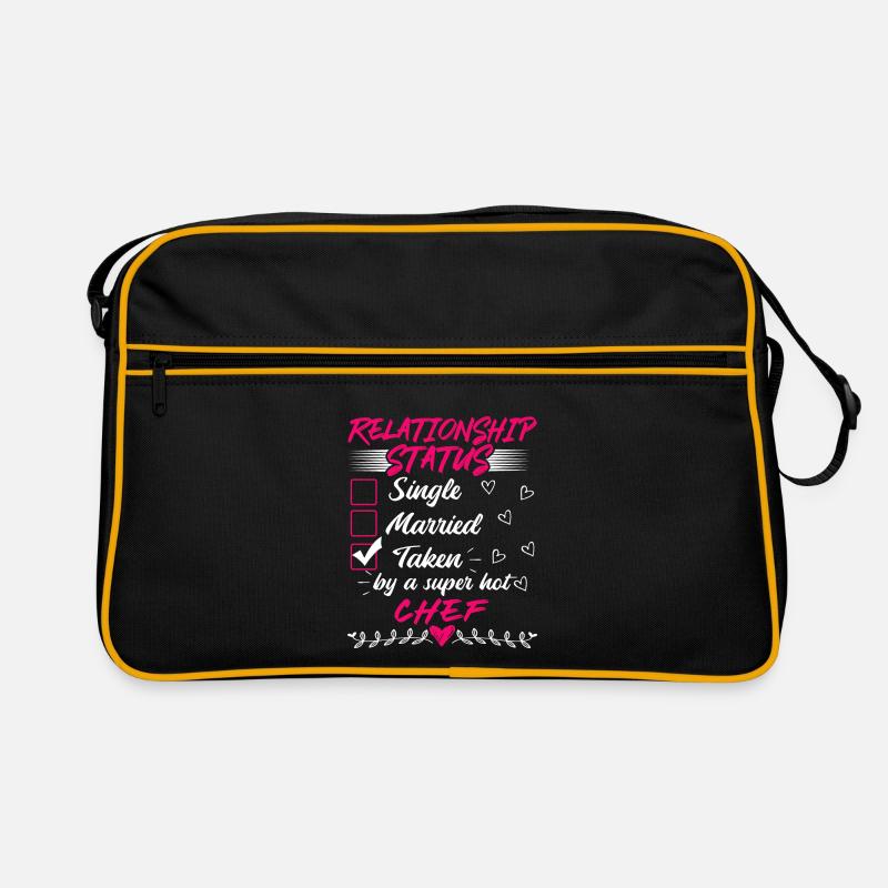 Funny His and Her Gift Idea Chef Relationship - Retro Bag - black/gold