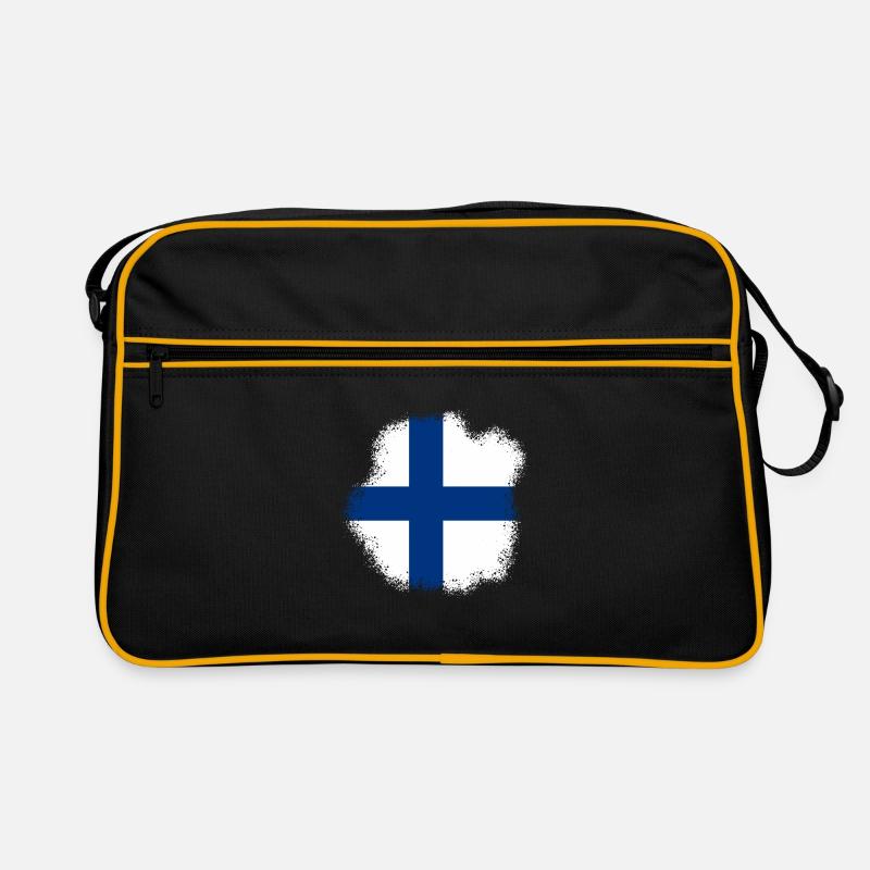 Drapeau de la Finlande Suomi Drapeau finlandais Look utilisé Sac Retro