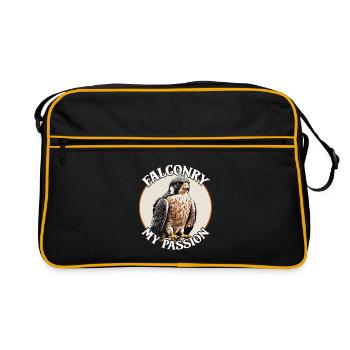 Fauconnerie pèlerine pour les fauconniers Falcon Friends - Sac Retro - noir/or - Devant