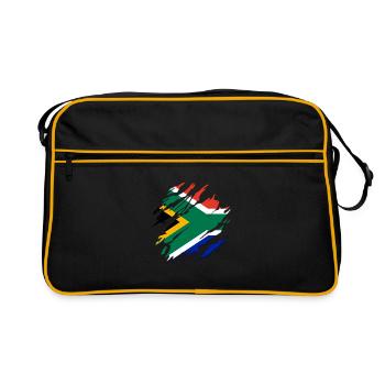 Drapeau Afrique du Sud Afrique - Sac Retro - noir/or - Devant