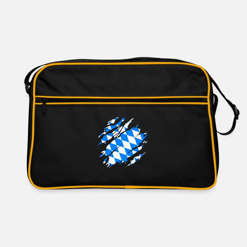Le drapeau bavarois craque les rayures bavaroises BY Sac Retro