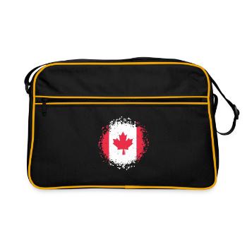 Canada Flag Maple Leaf Canadian Flag Canada - Retro Bag - black/gold - Front