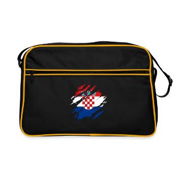 Croatie Drapeau de l’Adriatique Zagreb Drapeau croate - Sac Retro - noir/or - Devant