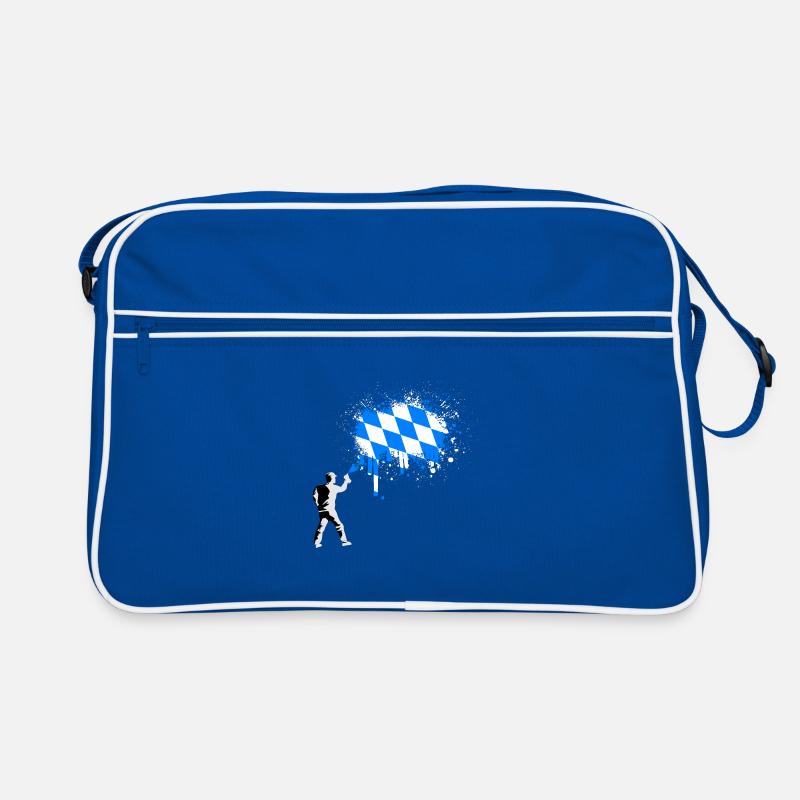 Bayern Flagge Graffiti Farbspritzer Retro Tasche