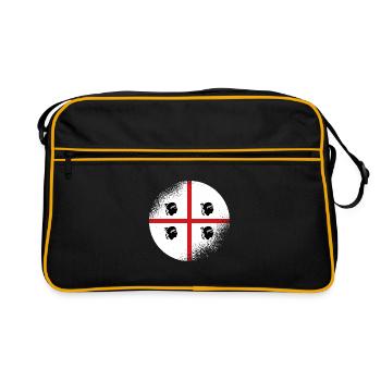 Sardinia Flag Used Look Sardinian Flag Vintage - Retro Bag - black/gold - Front