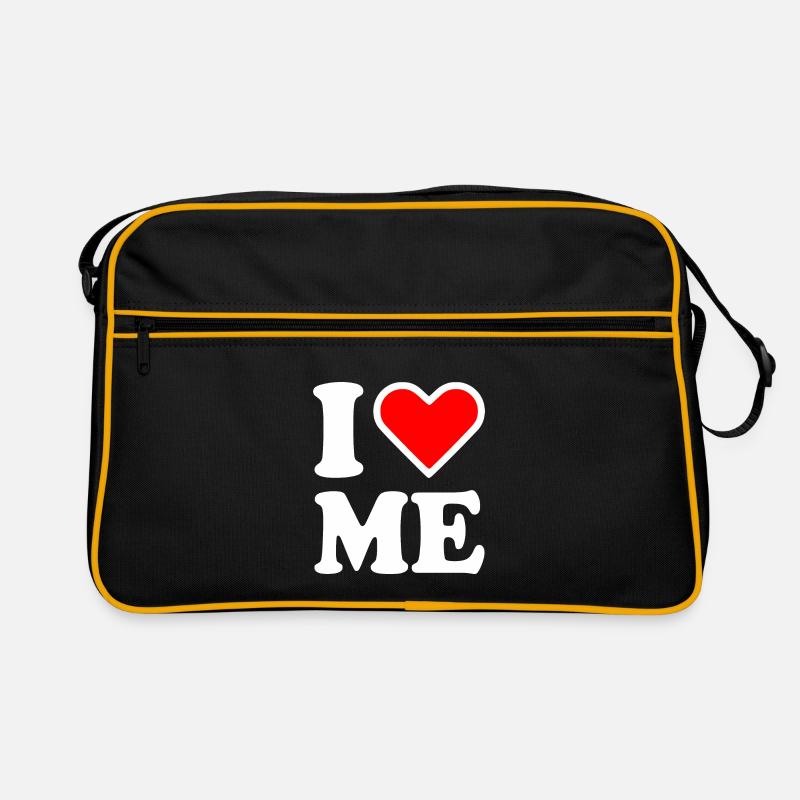 I love me - Retro Tasche - Schwarz/Gold