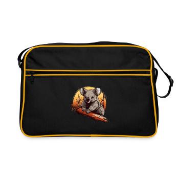 Koala Mignon Koala Bear Bébé - Sac Retro - noir/or - Devant