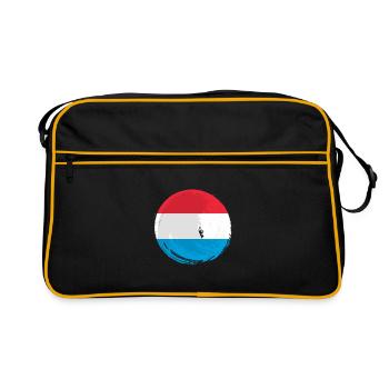 Drapeau luxembourgeois Drapeau luxembourgeois Accueil - Sac Retro - noir/or - Devant