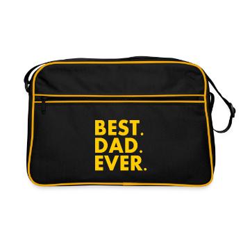 Best dad ever - Sac Retro - noir/or - Devant