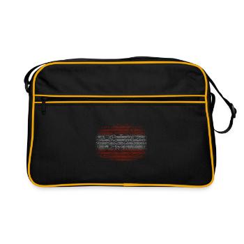 Austria Flag Austria Austrian Flag AT - Retro Bag - black/gold - Front