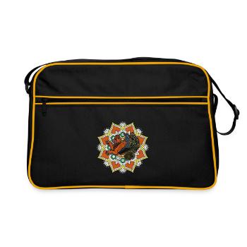 Faravahar Zoroastrisme Simurgh Perse - Sac Retro - noir/or - Devant