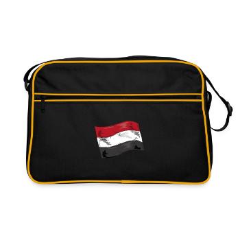 Egypte Drapeau Hurghada Afrique Drapeau Egyptien - Sac Retro - noir/or - Devant
