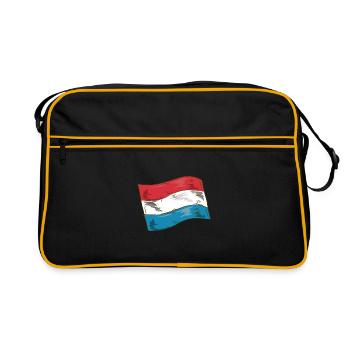 Drapeau luxembourgeois Drapeau luxembourgeois Accueil - Sac Retro - noir/or - Devant