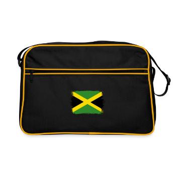 Drapeau jamaïcain Drapeau jamaïcain Jamaïque Vintage - Sac Retro - noir/or - Devant