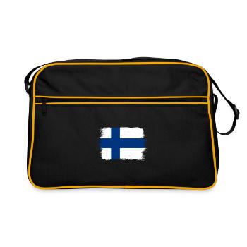 Drapeau finlandais Suomi Drapeau finlandais Look utilisé - Sac Retro - noir/or - Devant