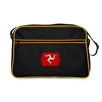Isle of Man Flagge Triskele Flag of Isle of Man - Retro Bag - black/gold - Front