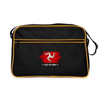 Isle of Man Flagge Triskele Flag of Isle of Man - Retro Bag - black/gold - Front