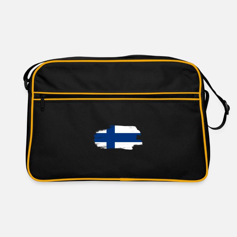 Drapeau de la Finlande Suomi Drapeau finlandais Look utilisé Sac Retro