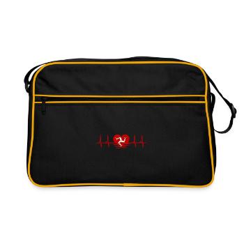 Isle of Man Flagge Triskele Flag of Isle of Man - Retro Bag - black/gold - Front