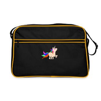 Unicorn grunge - Retro Bag - black/gold - Front