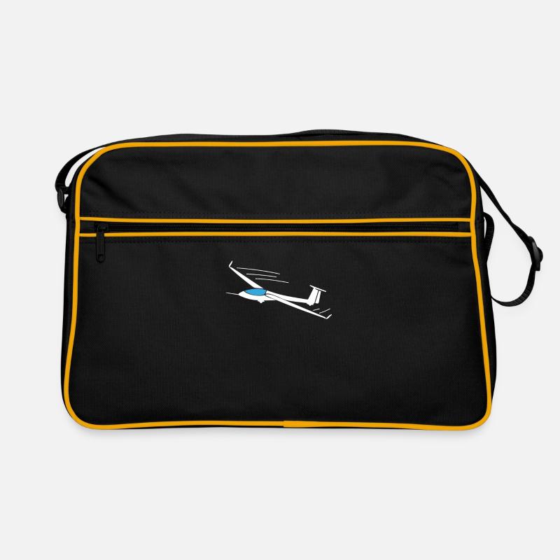 Segelflugzeug - Retro Tasche - Schwarz/Gold