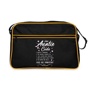 Le code de la tante ... les câlins sont obligatoires - Sac Retro - noir/or - Devant