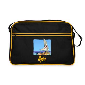 Ägäis - Retro Tasche - Schwarz/Gold - Vorne