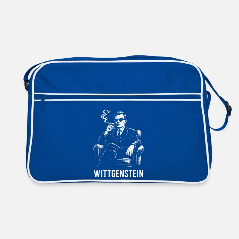 Wittgenstein philosopher Silhouette Smoking Retro Bag