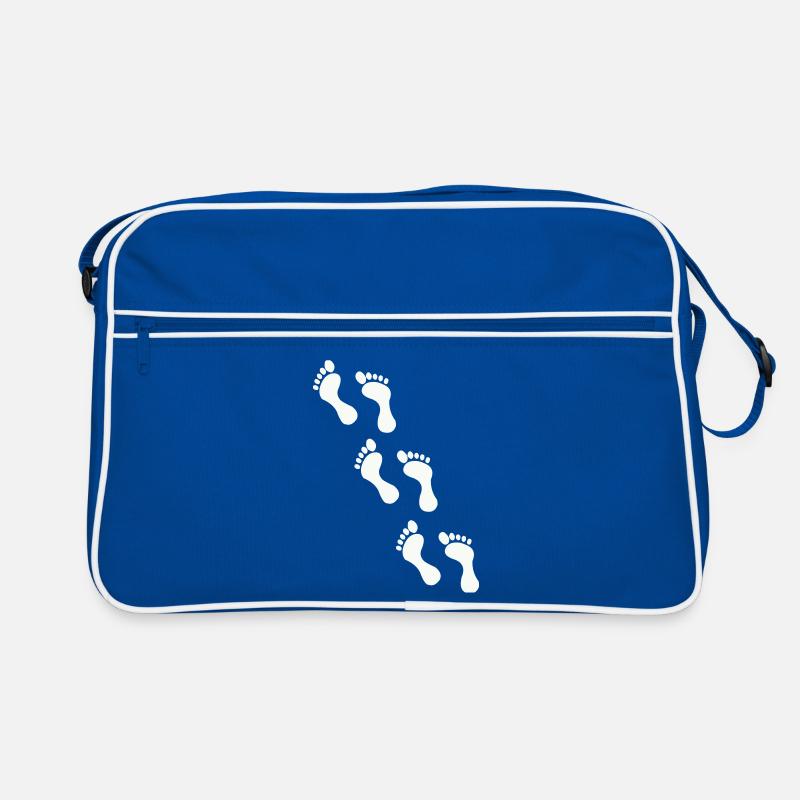Small footprints on black Retro Bag