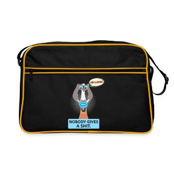 Personne n’en a rien à foutre - Sarcasm Fun Shirt - Sac Retro - noir/or - Devant
