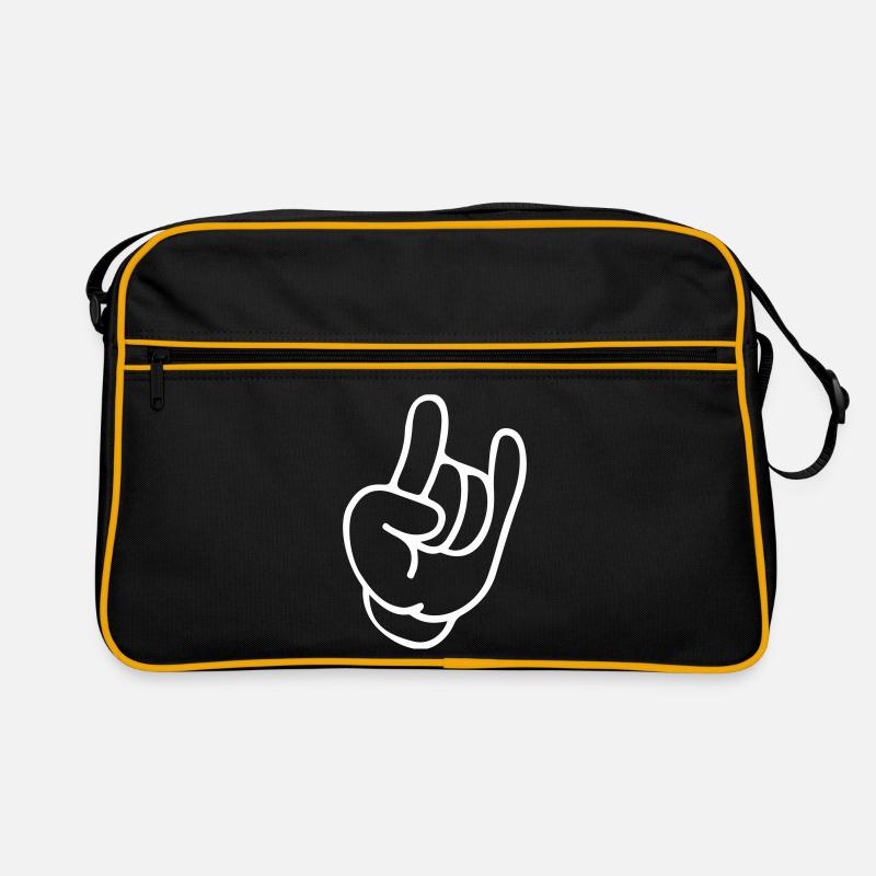 Rockhand Silhouette Motiv Retro Tasche