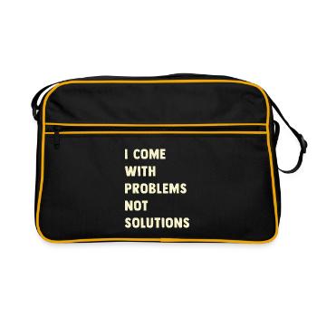 J’ai des problèmes, pas des solutions - Sac Retro - noir/or - Devant