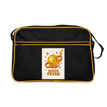 Golden Disco Ball Shining in Seventies Glamour 70s - Retro Bag - black/gold - Front
