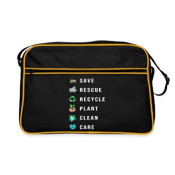 Climate change Environment Environmental protection - Retro Bag - black/gold - Front