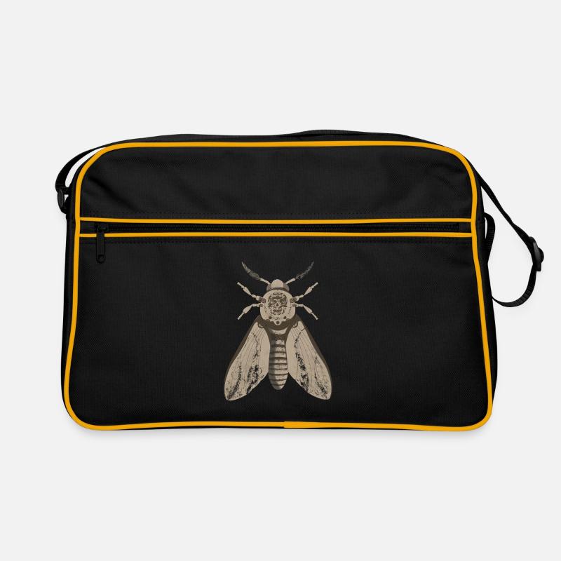 Skull Moth in Steampunk Style Retro Bag