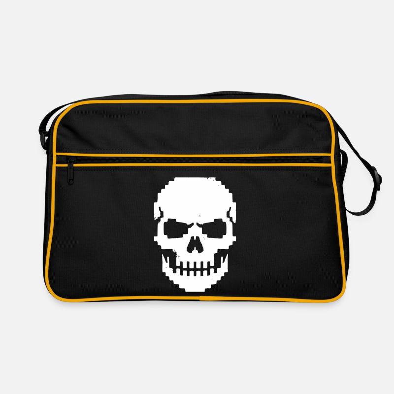 Mâchoire de Crâne Pixel 8-Bit Sac Retro
