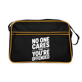 No One Cares That You're Offended - Retro Bag - black/gold - Front