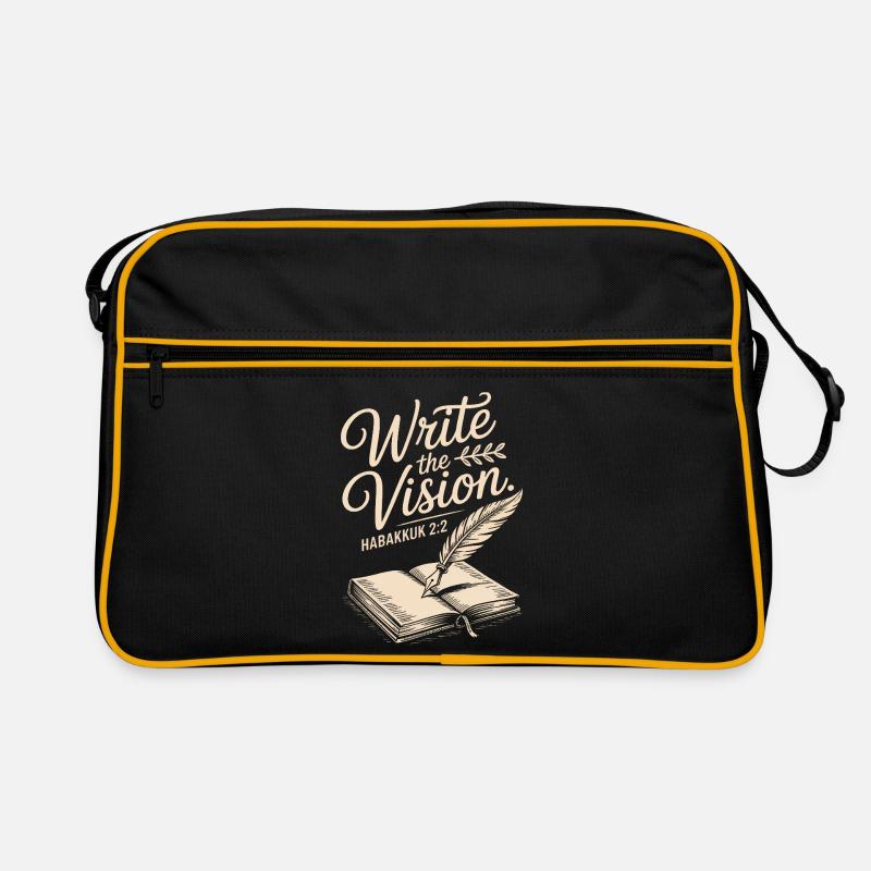 Write the Vision Bible Verse Quill Retro Bag