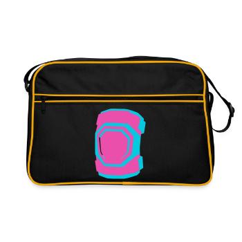 Knee Pads Roller Skating Roller Derby Skating - Retro Bag - black/gold - Front