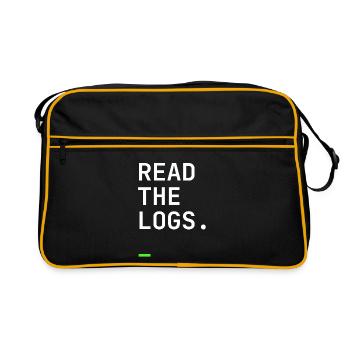 Read The Logs – Sysadmin IT Terminal Design - Retro Bag - black/gold - Front