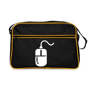 Retro_Vintage_80er_90er_Jahre_Maus_Computermaus - Retro Bag - black/gold - Front