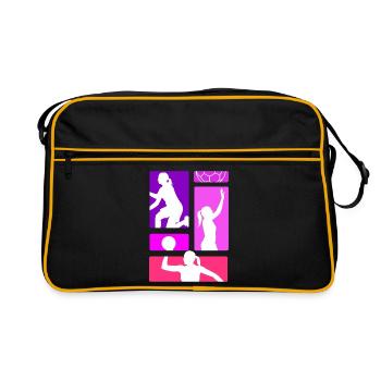 Handball Handball Player Handball Coach Fan Gift - Retro Bag - black/gold - Front