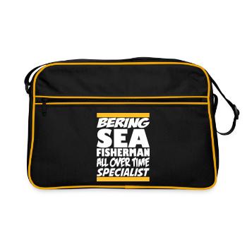 Pêcheur de mer de Béring spécialiste de tous les temps - Sac Retro - noir/or - Devant