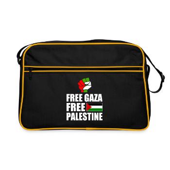 Free gaza free palestine - Sac Retro - noir/or - Devant