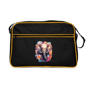 Elephant - Retro Bag - black/gold - Front