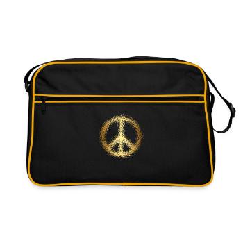 Signes de paix d’or - Sac Retro - noir/or - Devant